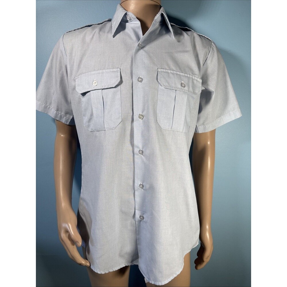 Flying Cross Light Blue Short Sleeve Uniform Shirt (Men’s Size 15.5)